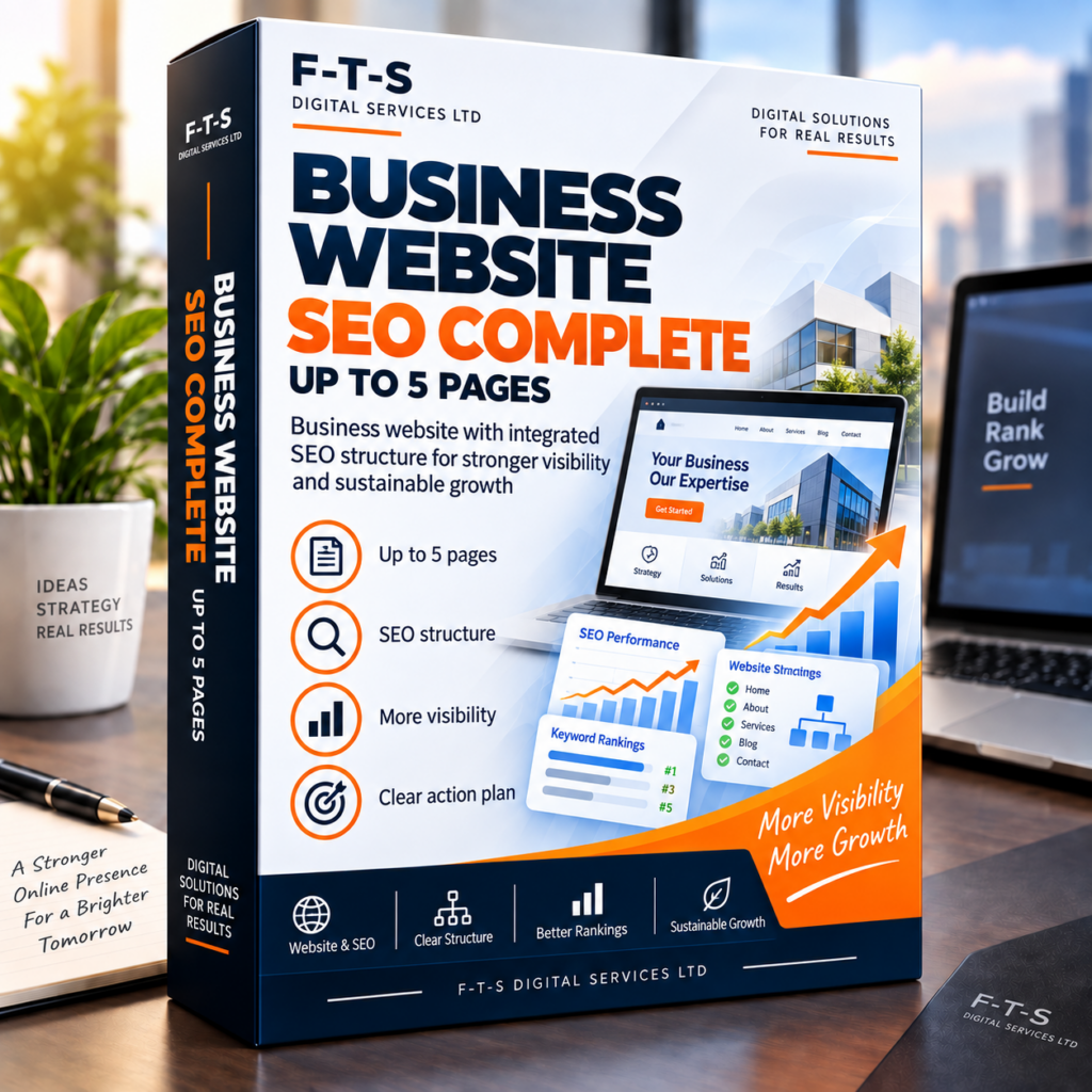 Business Website SEO Complete up to 5 pages – English product image by F-T-S Digital Services LTD