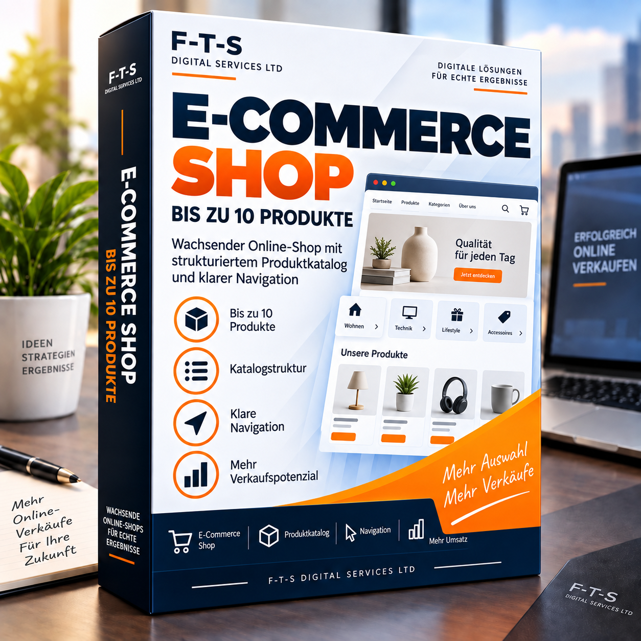 E-Commerce Shop bis zu 10 Produkte – deutsches Produktbild von F-T-S Digital Services LTD