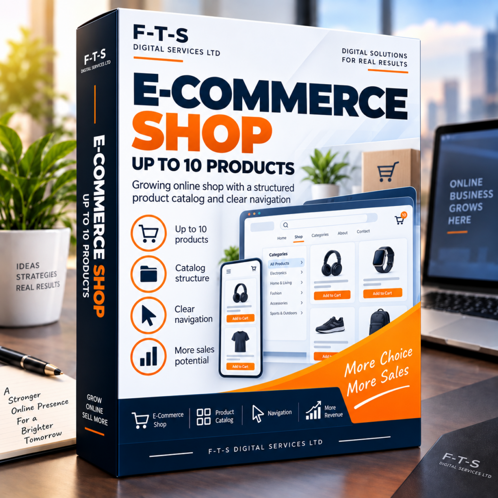 E-Commerce Shop up to 10 products – English product image by F-T-S Digital Services LTD