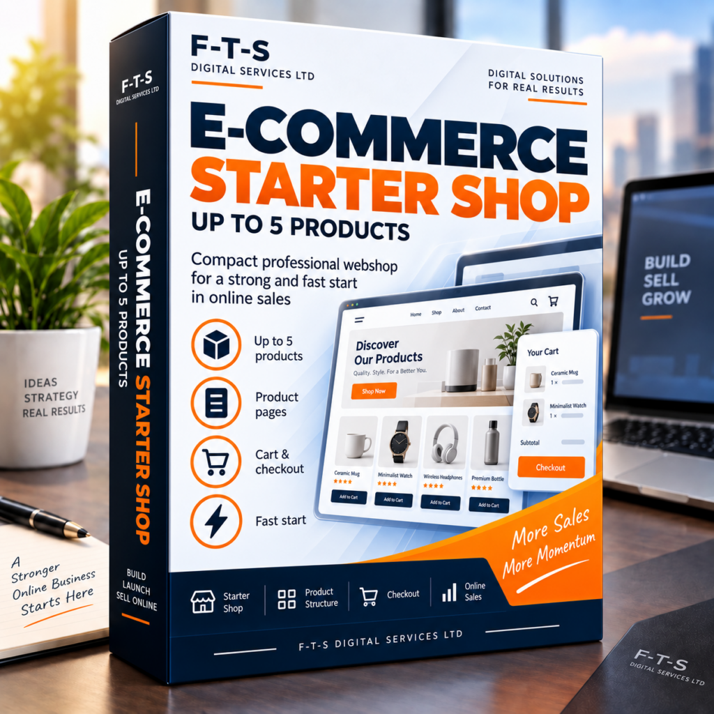E-Commerce Starter Shop up to 5 products – English product image by F-T-S Digital Services LTD
