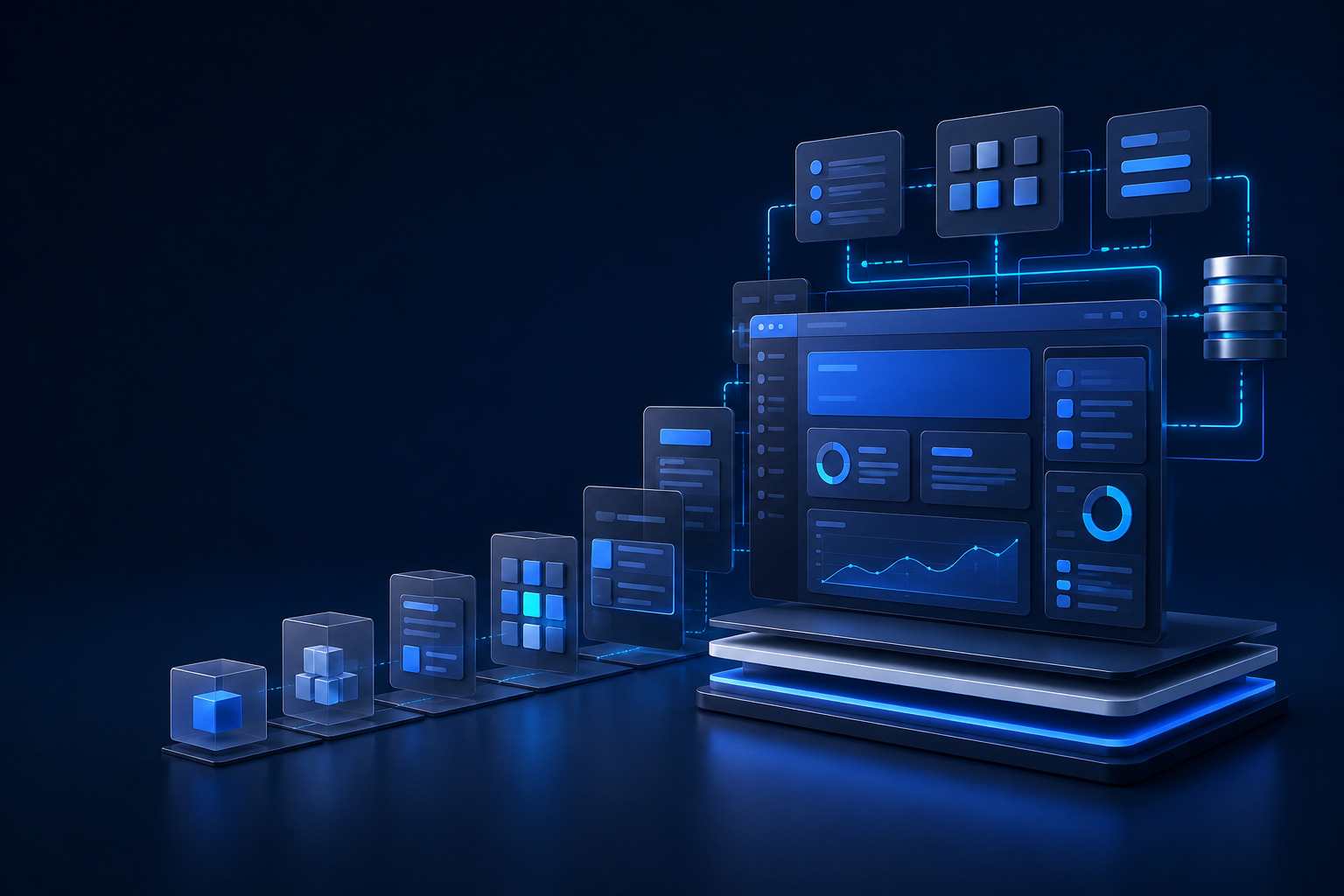 Digital reports and software-supported services presented as a connected commercial system