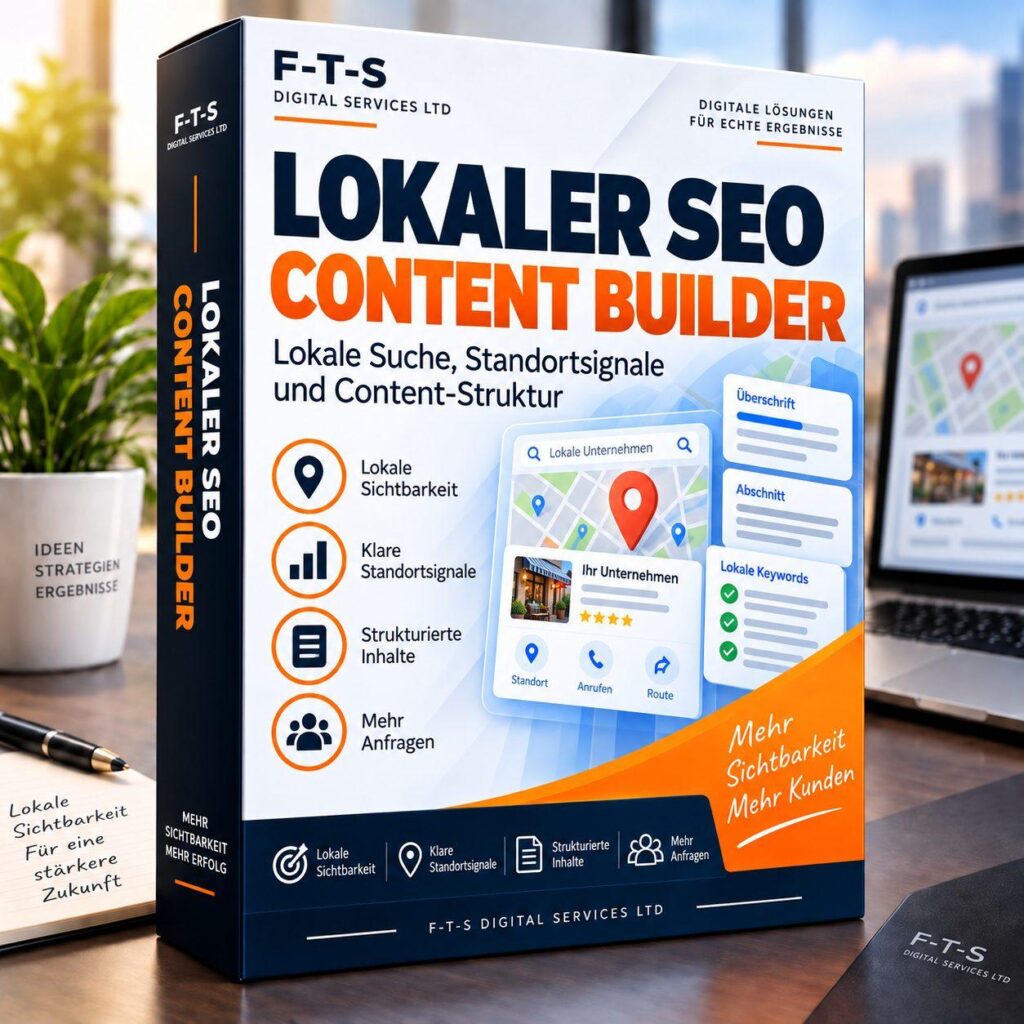 Lokaler SEO Content Builder – deutsches Produktbild von F-T-S Digital Services LTD