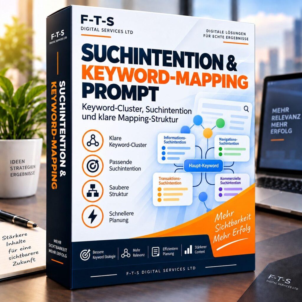 Suchintention & Keyword-Zuordnung – bis zu 5 Seiten / 25 Keywords – deutsches Produktbild von F-T-S Digital Services LTD