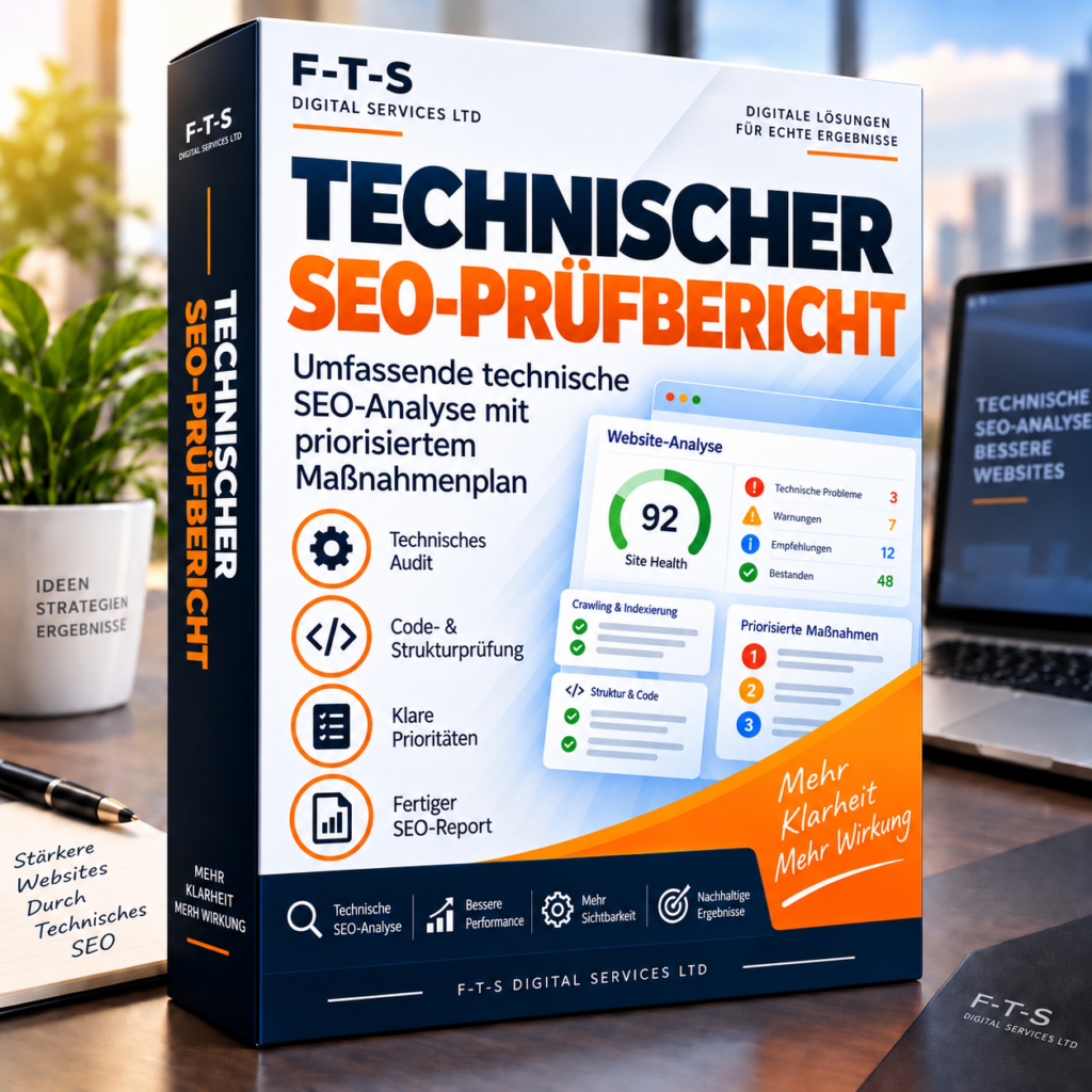 Technischer SEO-Prüfbericht – deutsches Produktbild von F-T-S Digital Services LTD