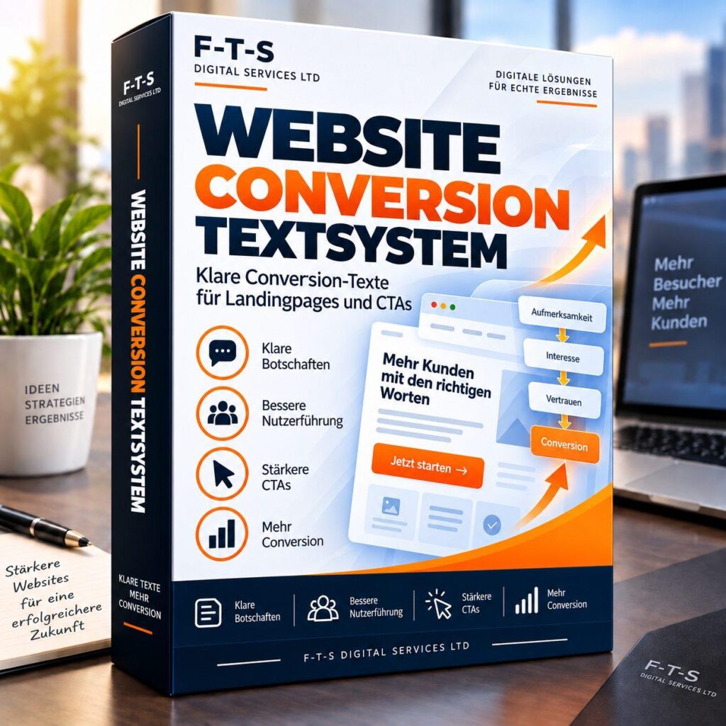 Website-Conversion-Texte – 1 zentrale Seite – deutsches Produktbild von F-T-S Digital Services LTD